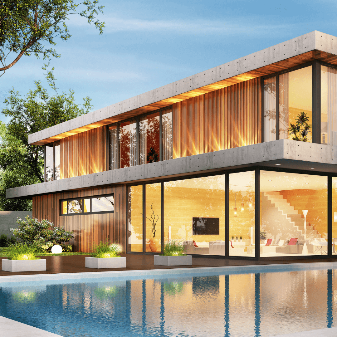 Maison de prestige avec piscine.